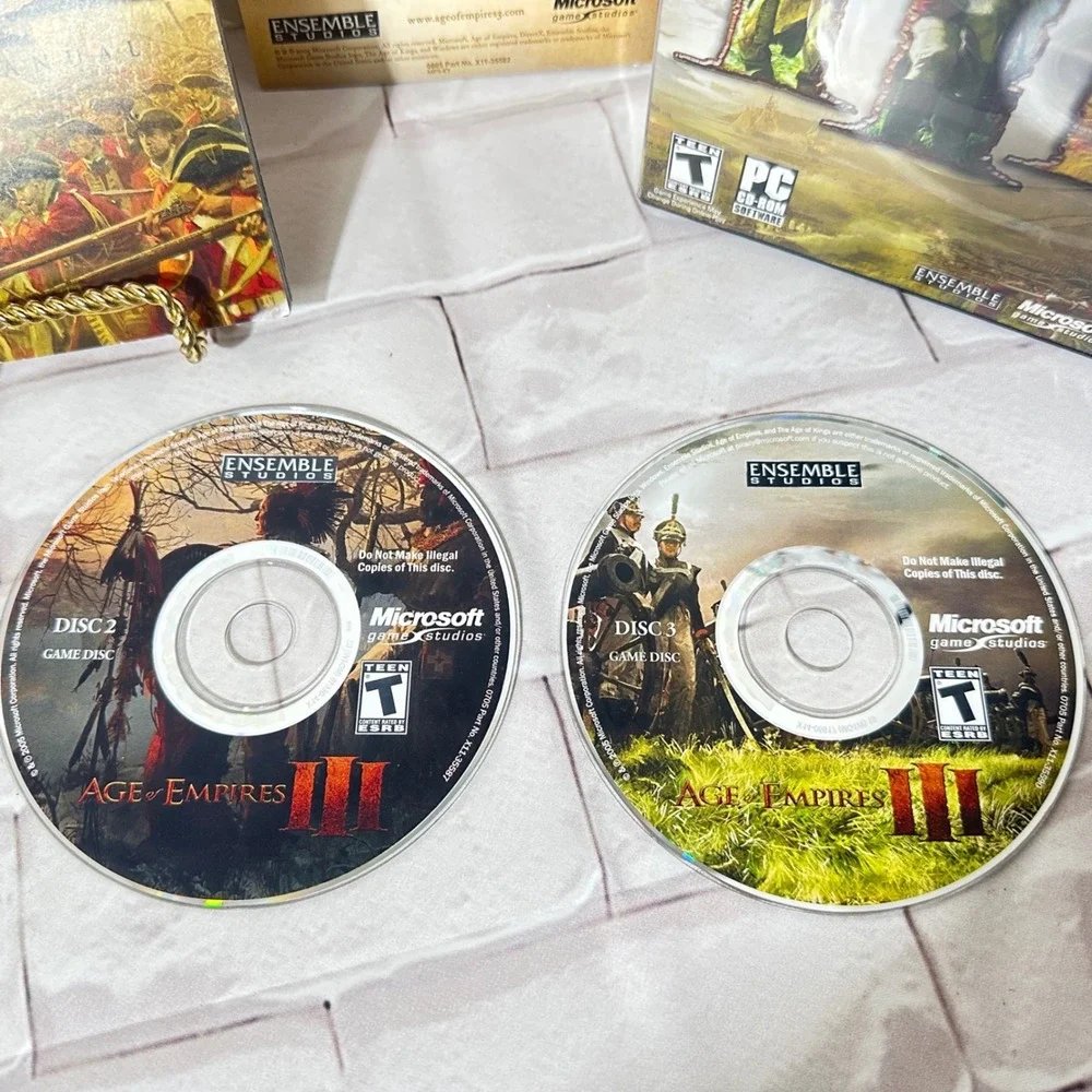 Age of Empires III PC 2005 Big Box Complete 3-Disc Set Manual Microsoft‎ RTS